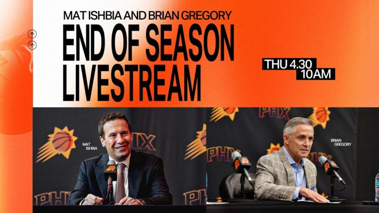 Mat Ishbia & Brian Gregory 2025-26 End of Season Live Stream Phoenix Suns