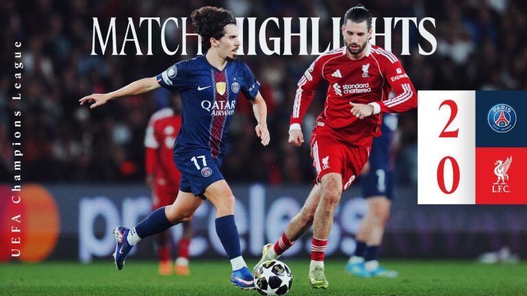 Highlights: PSG 2-0 Liverpool First-Leg Defeat in Paris Champions League