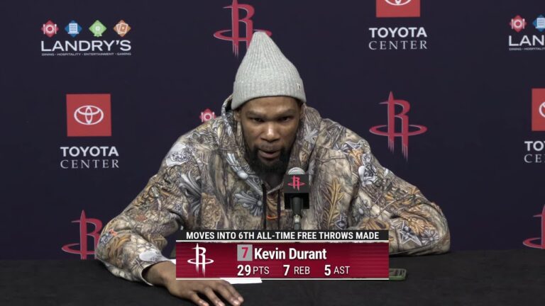 Kevin Durant with a Press Conference vs 76ers