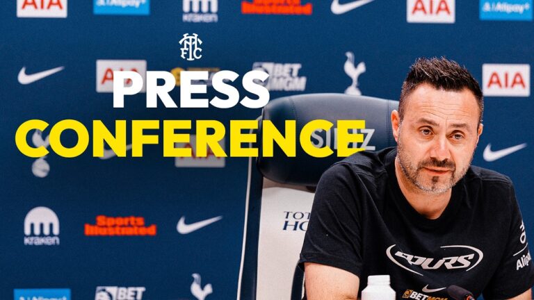 Roberto De Zerbis first press conference as Tottenham Hotspur Head Coach Sunderland v Spurs