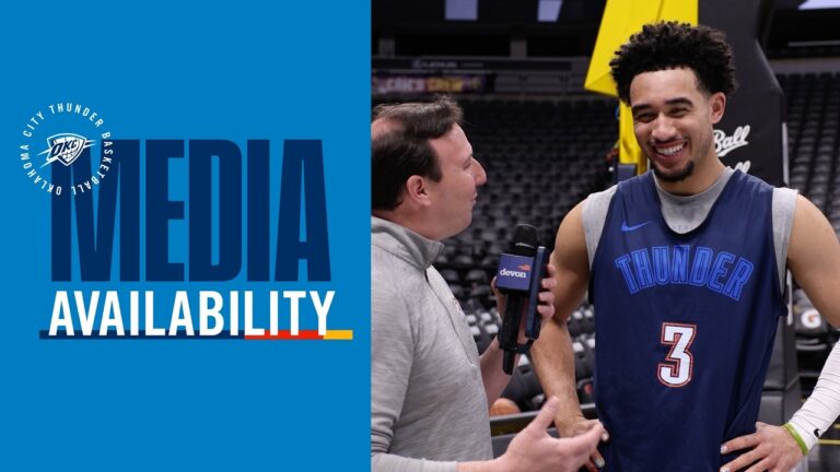 Shootaround Media Availability and One on One with Jared McCain April 10, 2026 OKC Thunder