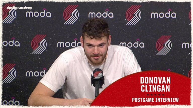 Donovan Clingan On Win vs. Clippers, Fan Support Portland Trail Blazers April 10, 2026