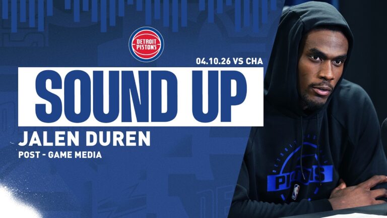 Post-Game Press Conference: Jalen Duren Pistons vs. Hornets 04.10.26