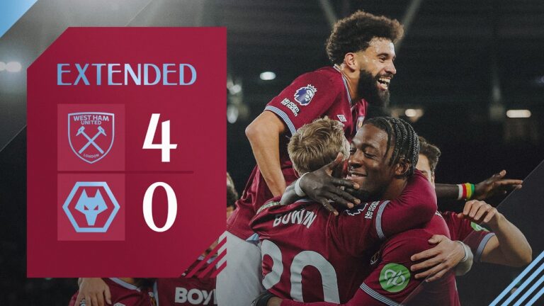 Dinos and Taty Crush Wolves West Ham 4-0 Wolves Premier League Extended Highlights