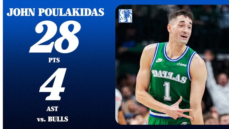 John Poulakidas (28 Points) vs. Chicago Bulls April 12, 2026
