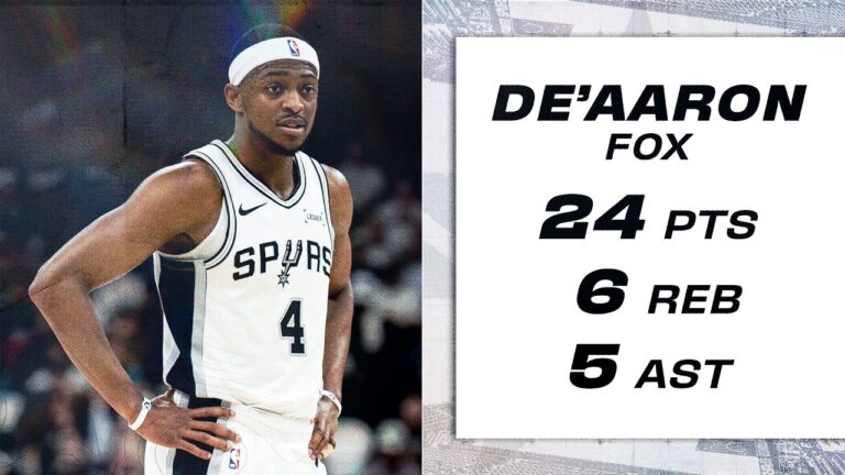 DeAaron Fox Leads Spurs with 24 Points in Regular Season Finale vs. Denver