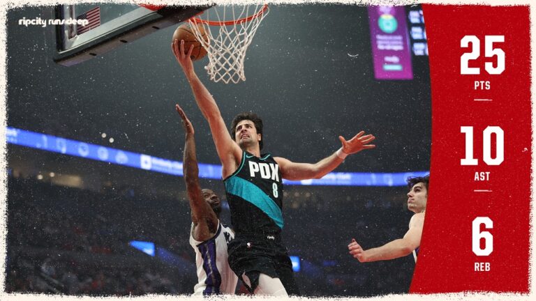 Deni Avdija DOUBLE-DOUBLE In Win vs Kings Portland Trail Blazers April 12, 2026