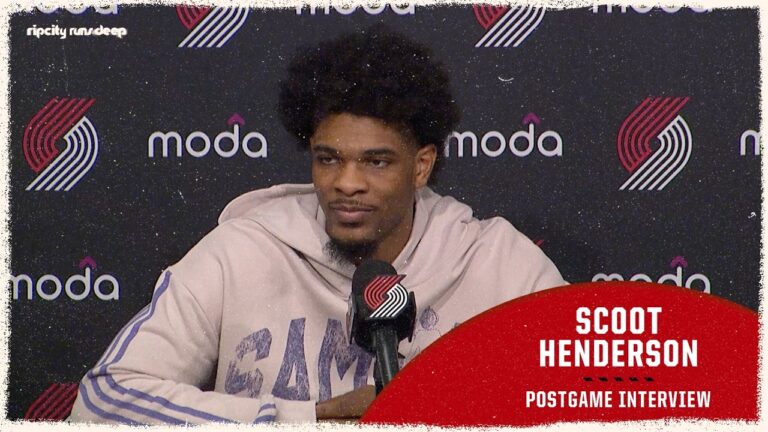 Scoot Henderson Discusses His First Postseason Appearance Portland Trail Blazers April 12, 2026