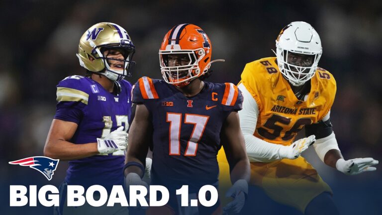 Patriots Draft Big Board 1.0 Ranking Top Prospects in the 2026 NFL Draft