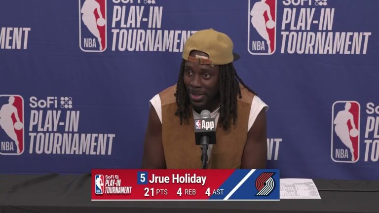 Jrue Holiday Talks About Gritty, Team Win in Play-In Portland Trail Blazers April 14, 2026