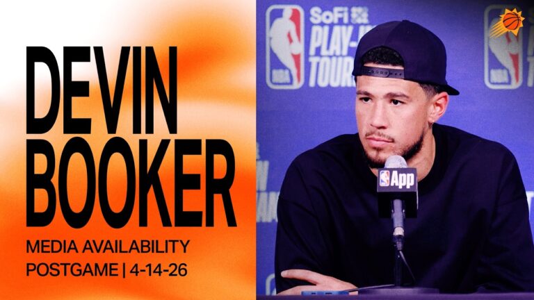 Devin Booker Postgame Media Availability Phoenix Suns Play-In Game 4-14-26