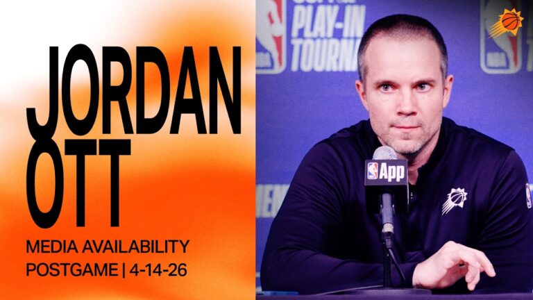 Head Coach Jordan Ott Postgame Media Availability Phoenix Suns Play-In Game 4-14-26