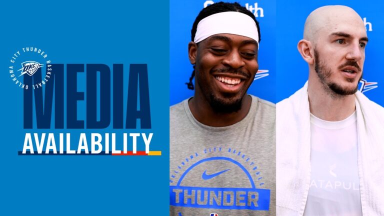 Practice Media Availability Lu Dort and Alex Caruso NBA Playoffs April 15, 2026