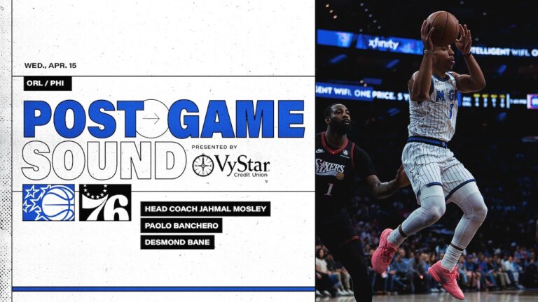 Postgame Sound: Orlando Magic Vs. Philadelphia 76ers Coach Mose, Paolo Banchero & Desmond Bane