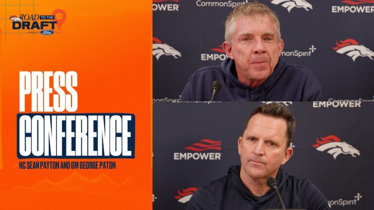 HC Sean Payton, GM George Paton address media ahead of 2026 NFL Draft