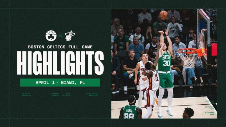 The Boston Celtics win big against the Miami Heat 147-129
