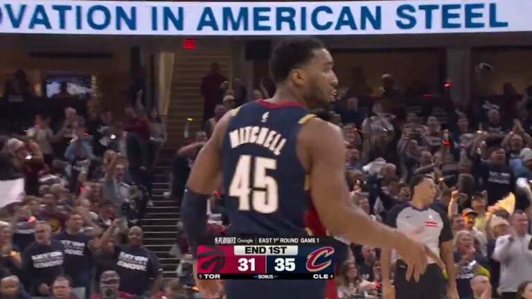Donovan Mitchell Extends His 30-PT Game 1 Playoff Streak vs Raptors April 18, 2026