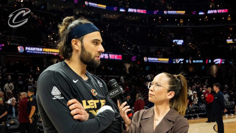 Cavs vs Raptors Max Strus with Serena Winters 04.18.2026