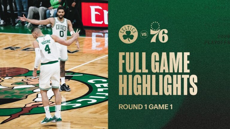 The Boston Celtics take Game 1 over the Philadelphia 76ers 123-91 Extended Highlights