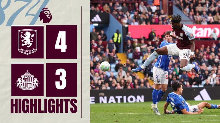 7 Goal THRILLER with a 93rd Minute WINNER! Aston Villa 4-3 Sunderland HIGHLIGHTS