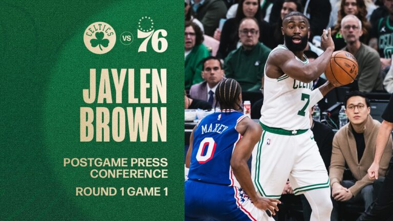 Jaylen Brown Postgame Press Conference: Round 1 Game 1 vs. Philadelphia 76ers