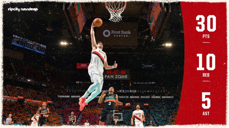 Deni Avdija First Blazer To Have 30-10-5 In A Playoff Game! Portland Trail Blazers April 19 2026