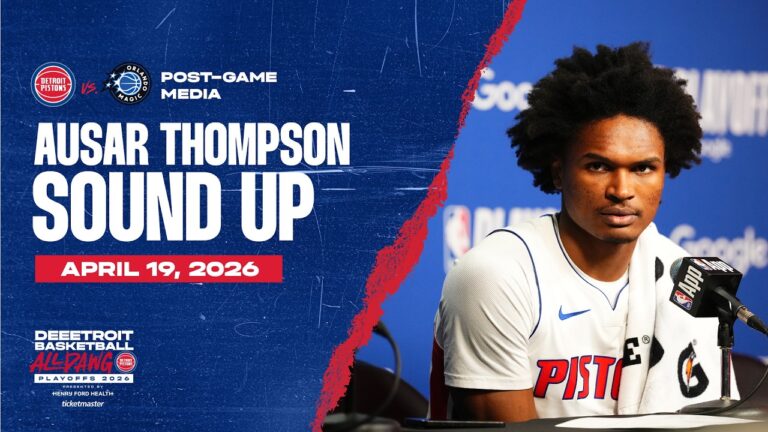 Post-Game Press Conference: Ausar Thompson Pistons vs. Magic  04.19.26