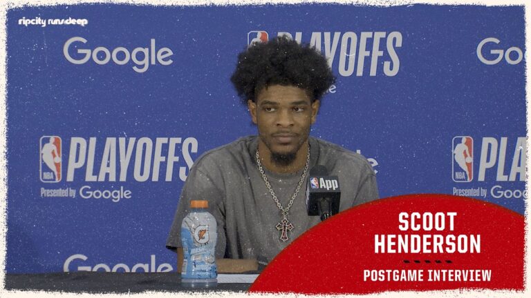 Scoot Henderson Talks His First Playoff Game vs Spurs Portland Trail Blazers April 19, 2026