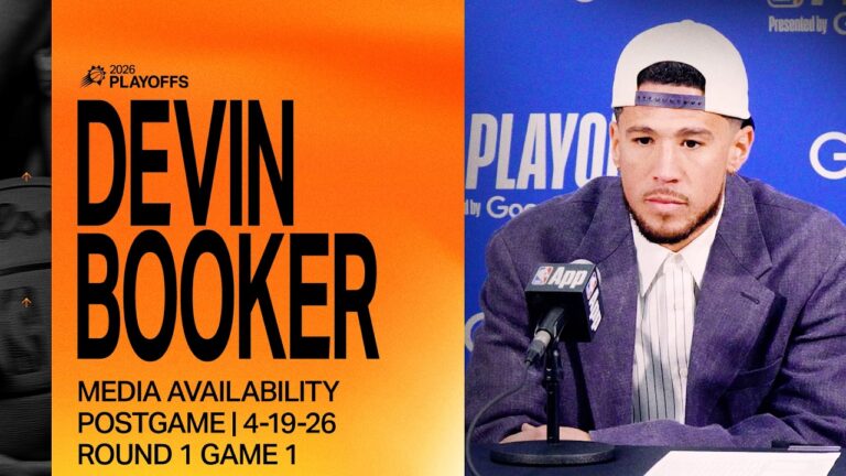 Devin Booker Postgame Media Availability Phoenix Suns NBA Playoffs
