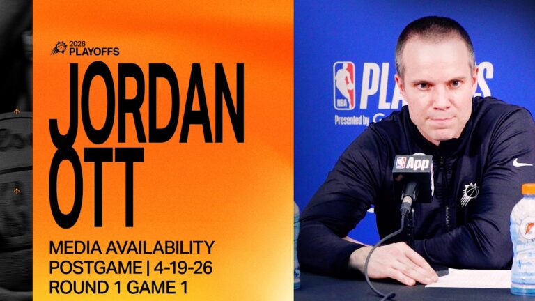 Head Coach Jordan Ott Postgame Media Availability Phoenix Suns NBA Playoffs
