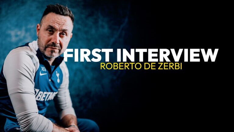 Roberto De Zerbis first interview as Spurs Head Coach