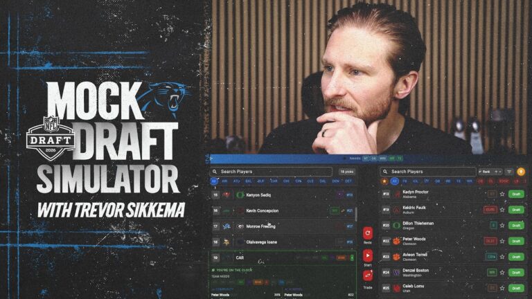 3-Round Mock Draft Simulator w Trevor Sikkema NFL Draft Carolina Panthers