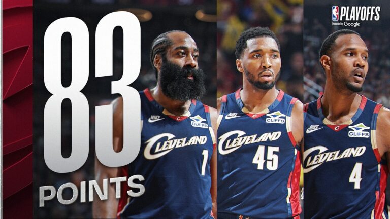 Harden, Mitchell, & Mobley 4th Trio In Cavs Playoff History To Score 25 PTS Each April 20, 2026