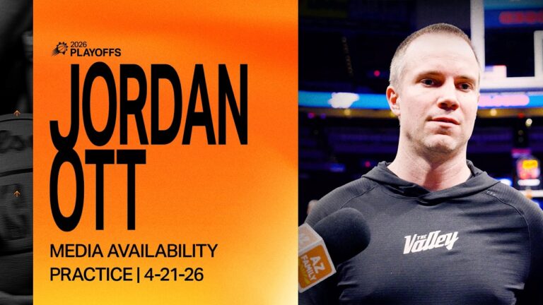 Head Coach Jordan Ott Practice Media Availability Phoenix Suns 4-21-26