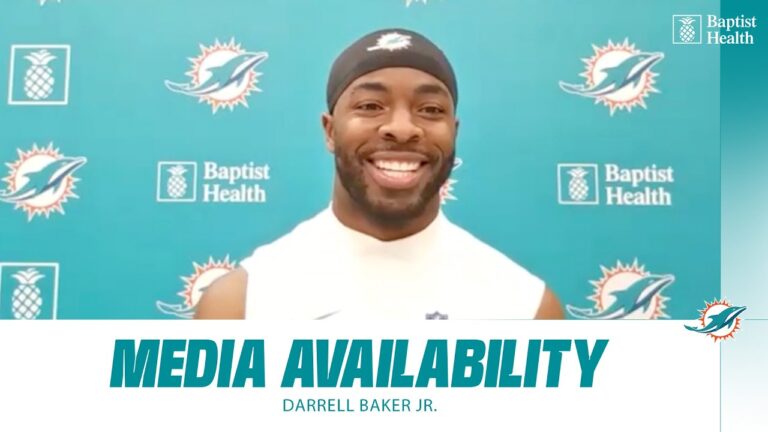 Darrell Baker Jr. meets with the media Miami Dolphins