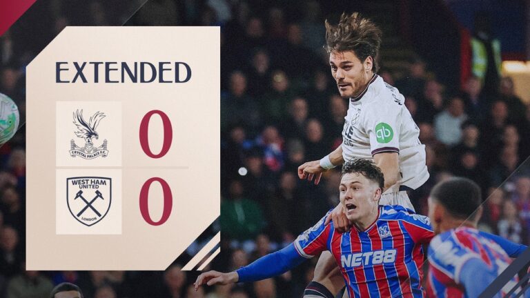 Hard-Fought Point for the Hammers Crystal Palace 0-0 West Ham Premier League Extended Highlights