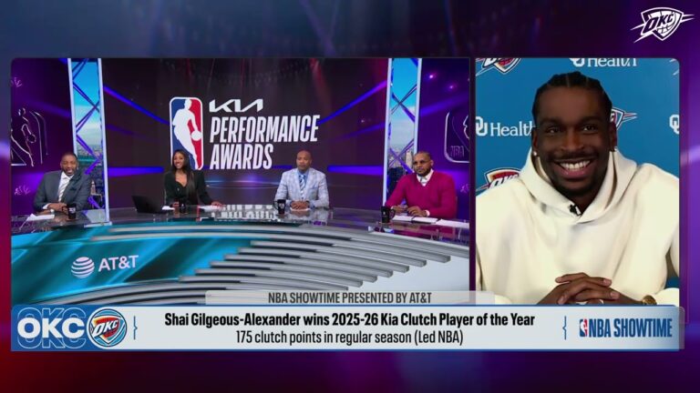 The Moment Shai was Announced as the NBAs KIA Clutch Player of the Year OKC Thunder