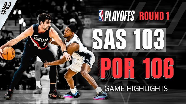 San Antonio Spurs vs Portland Trail Blazers Game 2 Highlights
