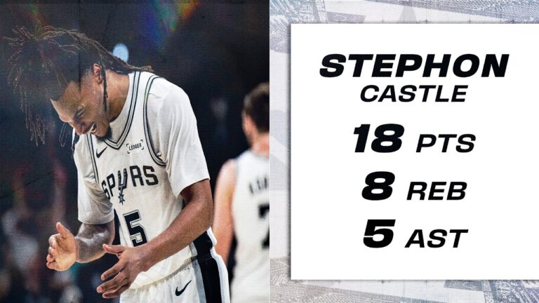 Stephon Castle’s 18 PTS in Game 2 vs Portland Trail Blazers