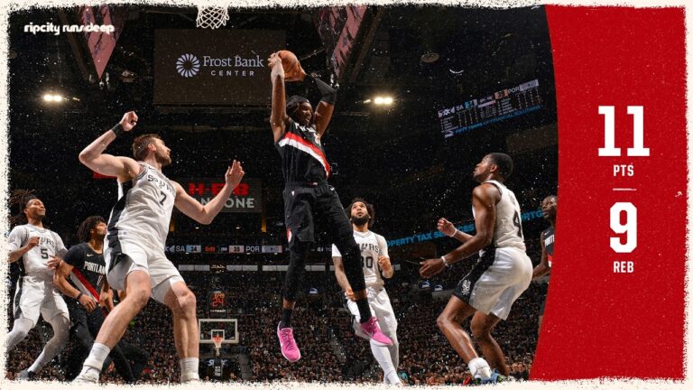Robert Williams III Comes Up Clutch in Game 2 Win vs Spurs Portland Trail Blazers April 21, 2026
