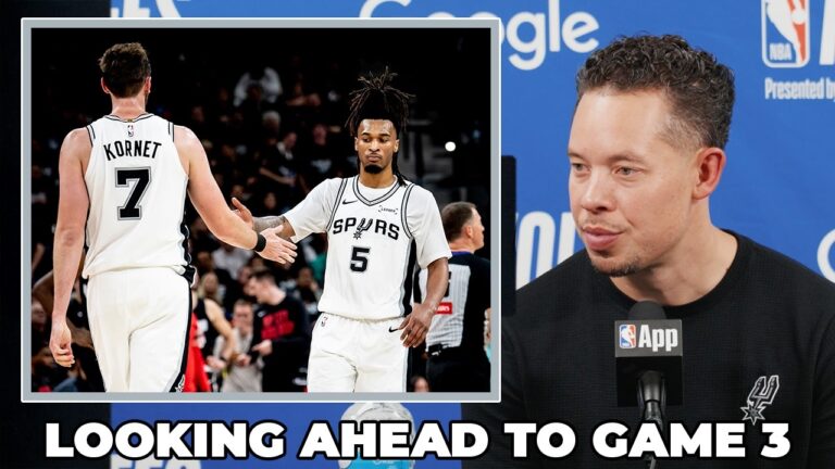 Mitch Johnson on Spurs Not Being as Sharp in Game 2 and Shifting Focus to Game 3 in Portland