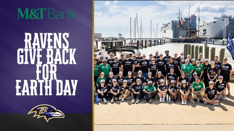 Baltimore Ravens, M&T Bank, Waterfront Partnership Celebrate Earth Day Baltimore Ravens