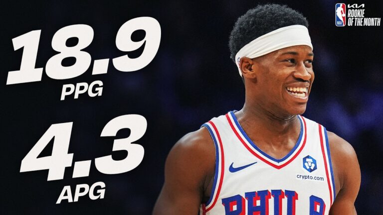 VJ Edgecombe Named kia Eastern Conference Rookie of the Month for March