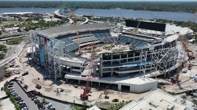 DRONE FOOTAGE: Jaguars Stadium of the Future Construction – April 2026 Jacksonville Jaguars
