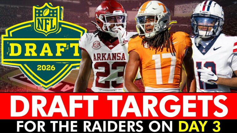 Raiders Day 3 Draft Targets Las Vegas Has Their Eyes On For The 2026 NFL Draft