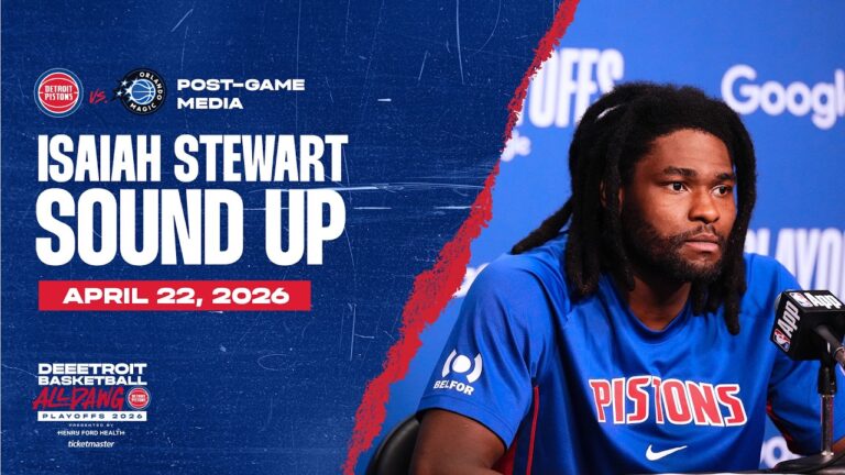 Post-Game Press Conference: Isaiah Stewart Pistons vs. Magic 04.22.26