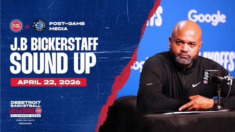Post-Game Press Conference: J.B. Bickerstaff Pistons vs. Magic  04.22.26
