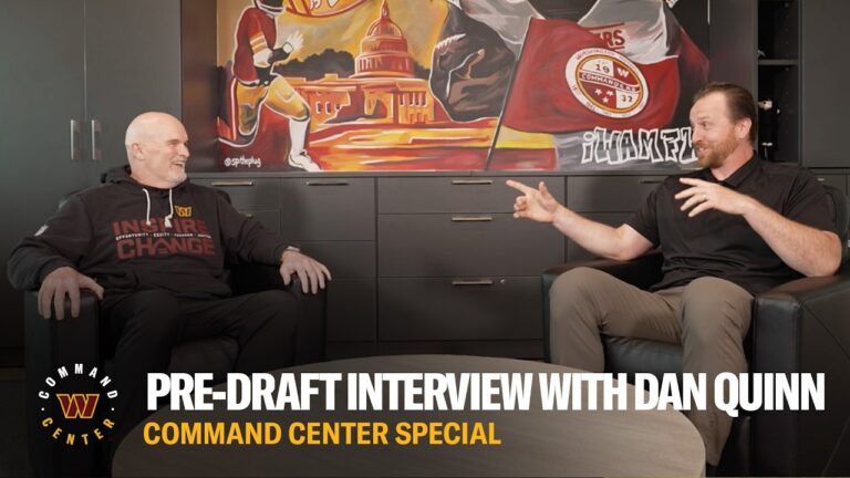 HC Dan Quinn Sits Down with Logan Paulsen to Talk 2026 NFL Draft Command Center Commanders