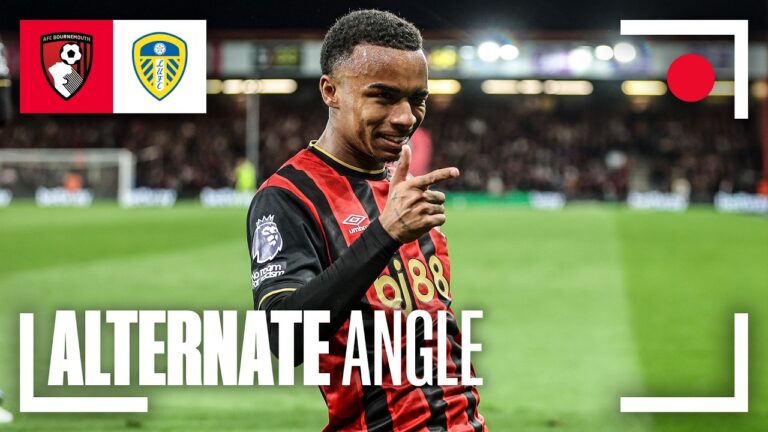 Kroupi and Rayan goals and celebrations in Leeds draw from pitchside view Alt Angle