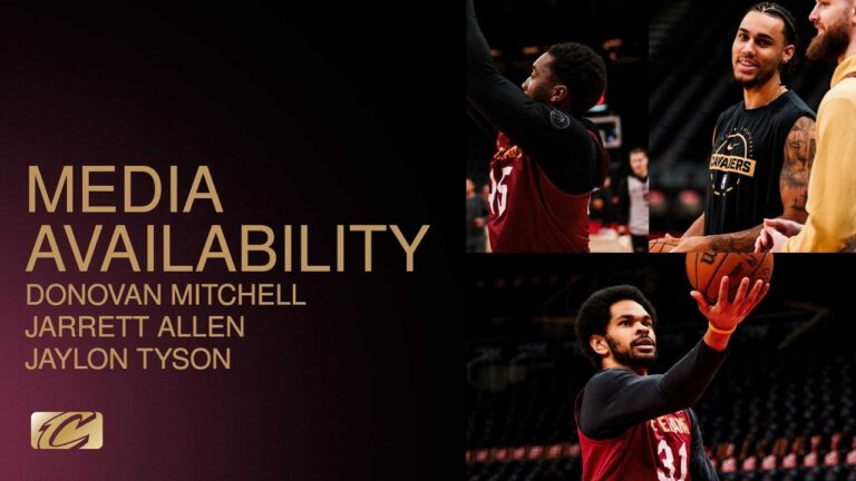 Cavs Shootaround Donovan Mitchell, Jarrett Allen, Jaylon Tyson 04.23.2026